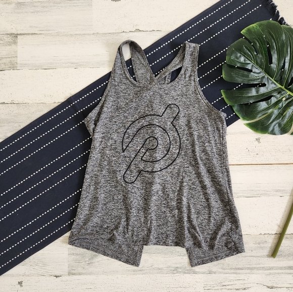 Beyond Yoga Peloton Criss Cross Open Slit Back Tank Top Gray Spacedye Small - Picture 1 of 7